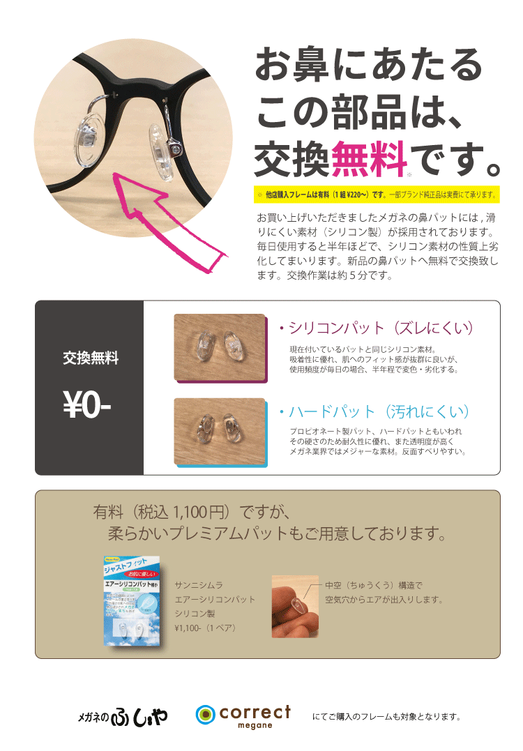 鼻パット無料交換の紹介