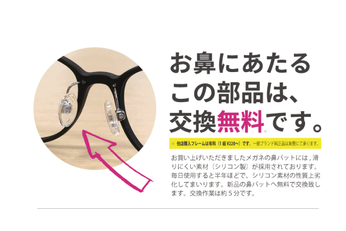 鼻パット無料交換